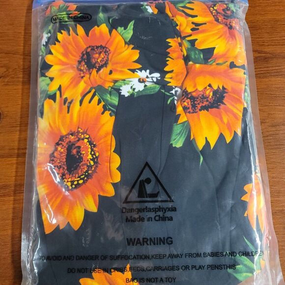 Women's Maternity Casual Floral Print Maxi Dress, Long Sleeve, V Neck US Sz 8 - Picture 5 of 5